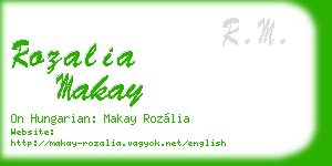 rozalia makay business card